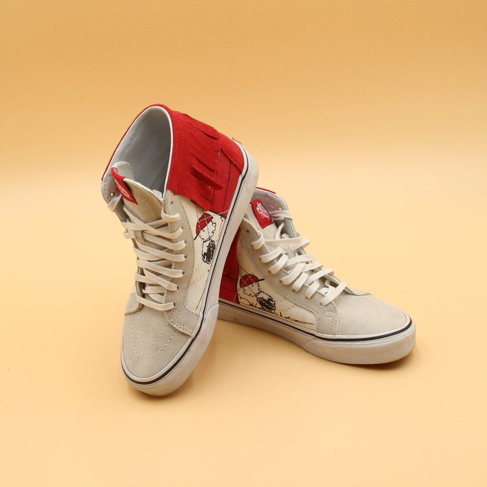 VANS PEANUTS SNOOPY SK8-Hi Moc Bone Skate Shoes Woman's